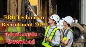 RRB Technician Admit cards